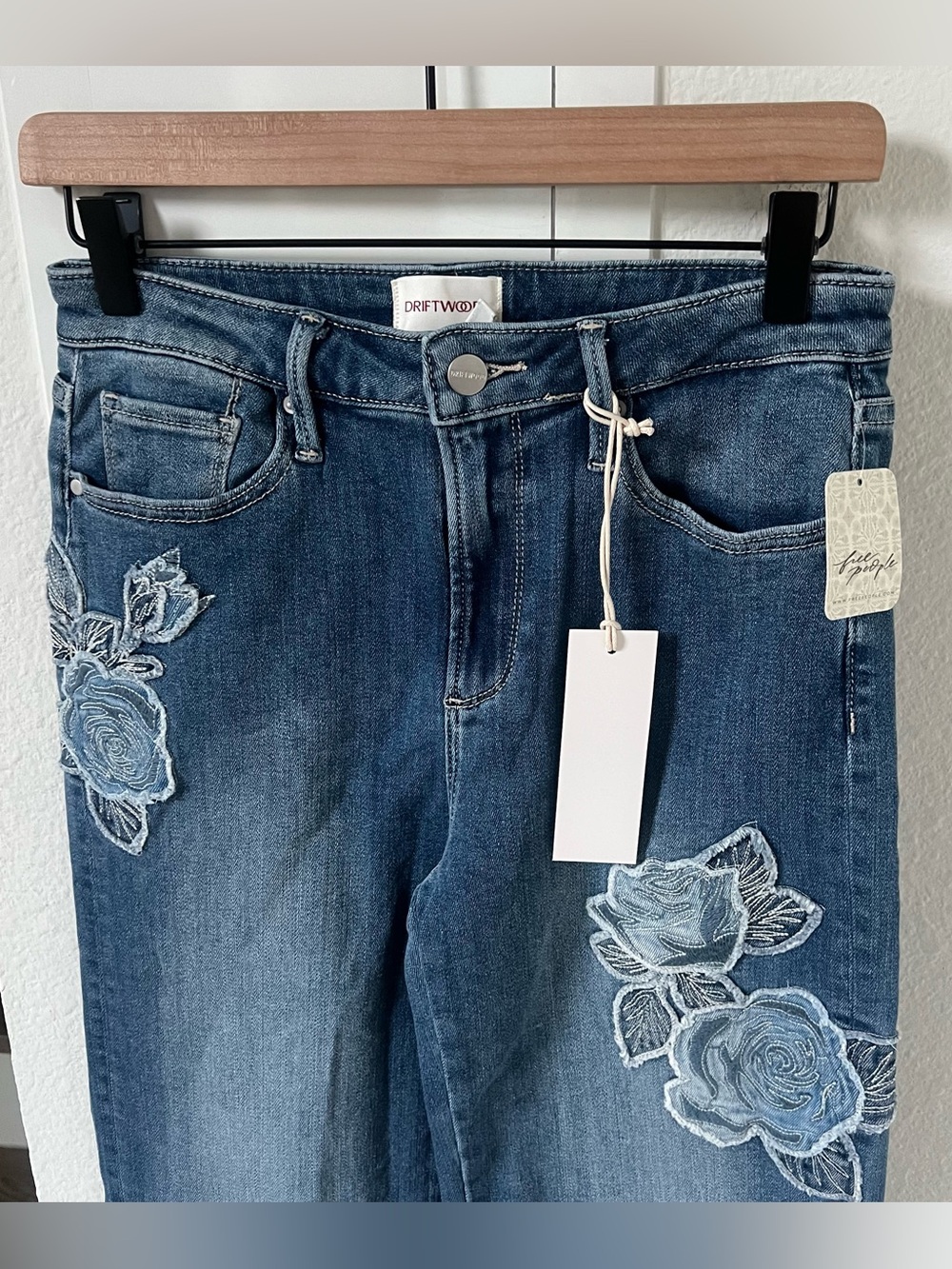 Driftwood Free People Charlee Rose Patchwork Jeans NWT - Picture 6 of 8